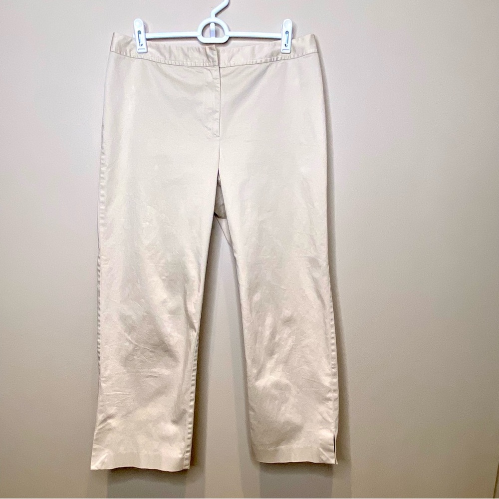 Ann Taylor Tan Cropped Pants, Size 6